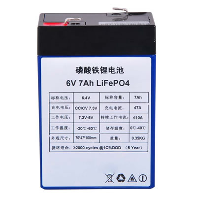 6V 7AH Lithium battery pack